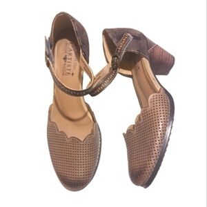 Spring Step Brown Perforated Heels